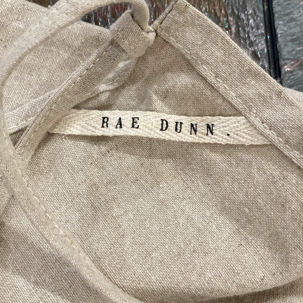 Rae Dunn Classics Tan Linen Blend Apron Unisex Adult Size S/M - Picture 10 of 12